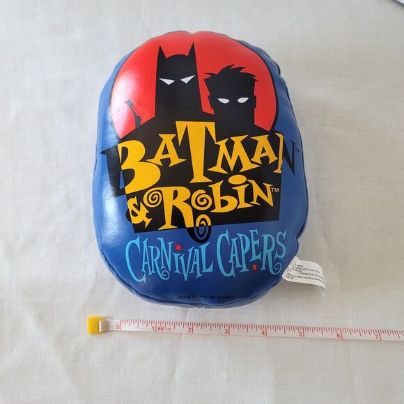 Vintage 1997 Batman & Robin Carnival Capers Plush Pillow w/ Suction Cup - Picture 7 of 9
